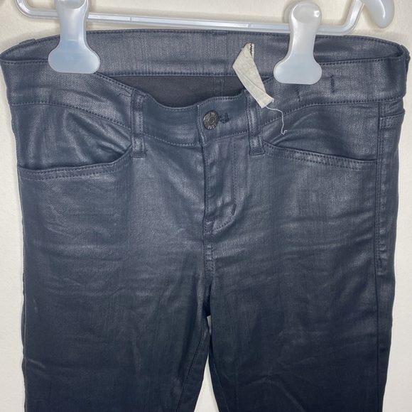 Madewell Skinny Skinny black coated Moto jeans size 26 - Picture 3 of 15